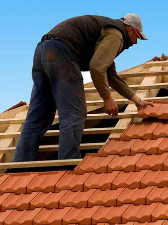 Man with Roofing Work